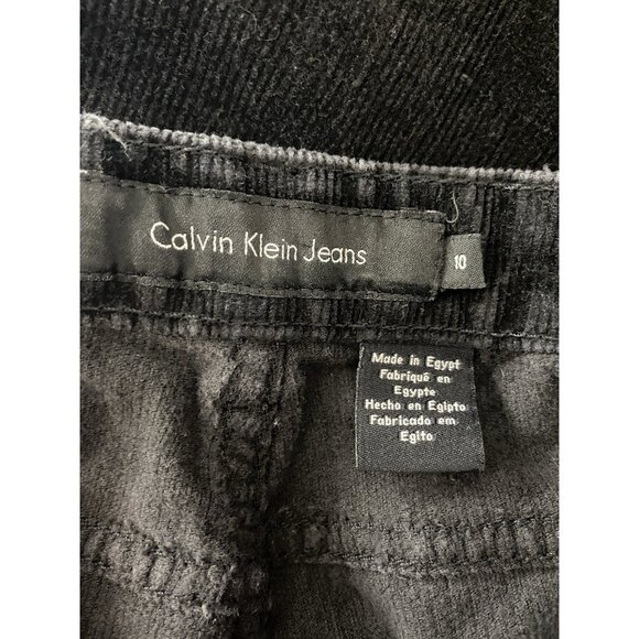 Calvin Klein Flare Womens Pants Size 10 Black Corduroy Flare Casual - Picture 6 of 12